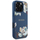 Заштитна маска Guess MagSafe за iPhone 16 Pro, дизајн со цвеќиња, сина