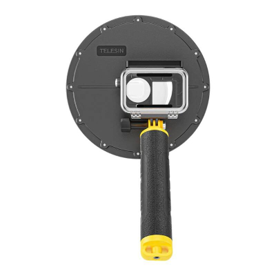 Dome uji TELESIN për DJI Osmo Action 4 3, i papërshkueshëm nga uji, me dorezë notuese, i zi