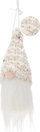 Varëse zbukuruese Home Styling Collection Santa Claus, 11cm, me shkëlqim, e bardhë