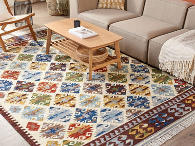 Tapet AKNALICH Rug, 200 x 300 cm, lesh kilim, shumëngjyrësh