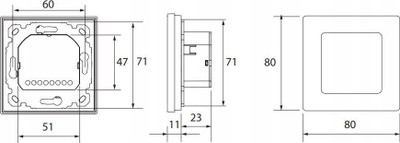 Termostat muri Danfoss IconT Programmable, për ngrohje nën dysheme, programues, i bardhë