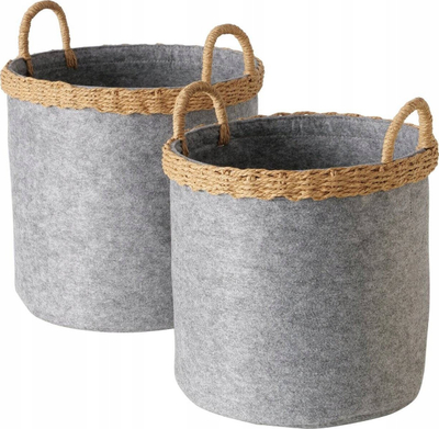 Set shporta ruajtjeje Boltze NILO, 2 copë, fetra, gri