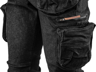 Pantallona pune Neo DENIM 5-pocket, për burra, madhësia XS, të zeza