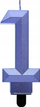 Qiri për tortë GoDan numri 1 Metallic Diamond, 7.6cm, metalik blu