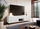 Kredencë TV Cama Meble Marmo 2D1S1K, 195x40x47.5 cm, PAL, e bardhë mat me mermer të bardhë