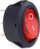 Ndërprerës AMiO (AMI-02461), 12V, 230V, oval, i kuq / zi
