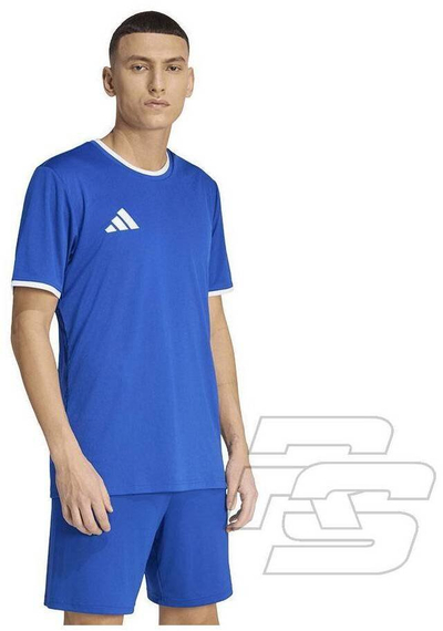 Fanellë sportive Adidas Performance Entrada 26, material funksional, me mëngë të shkurtra, blu mbretërore me të bardha