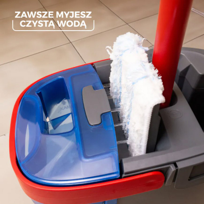 Mop i sheshtë Vileda H2Pro Flat System, me spërkatje, ngjyrë gri