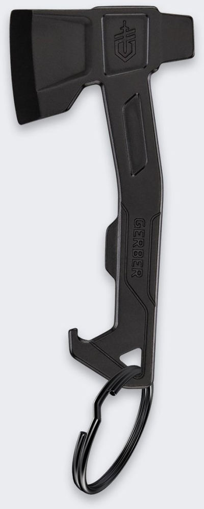 Multimjet Gerber Hatchet, çelik inox 420HC, karabinë, i zi