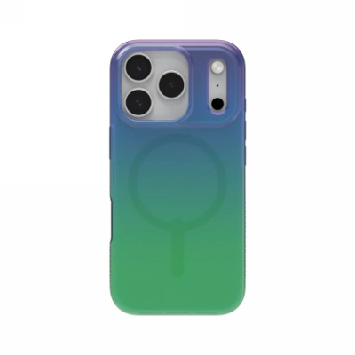 Kapak telefoni Zagg Milan Snap për iPhone 17 Pro, MagSafe, gradient vjollcë e gjelbër
