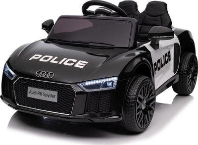 Makina elektrike për fëmijë Audi R8 Police, me pilot EVA, MP3, blu