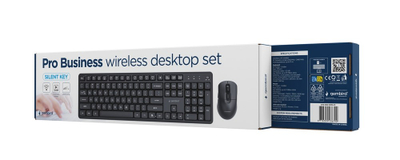 Set tastierë edhe maus Gembird Silent Key Pro KBS WMS 01, wireless, layout US, i zi