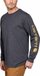 Bluzë Carhartt Logo, pambuk, XXL, gri e errët me të verdhë