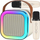 Караоке сет за деца TWS, Bluetooth звучник, 2 безжични микрофони, со RGB светла