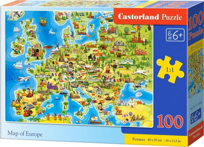 Puzzle Castorland Map of Europe, 100 elemente