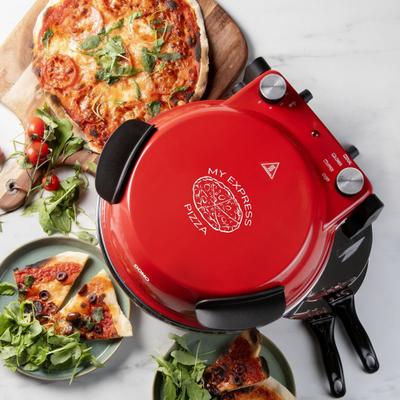 Furrë elektrike për pizza DOMO DO9284PZ Pizzabacker, 32cm, 400°C, e kuqe