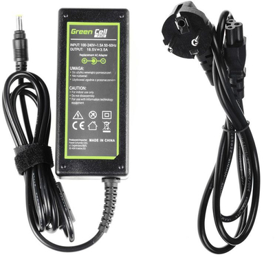 Adapter karikimi për laptop Green Cell AD11-P, 65W, 18.5V 3.5A, i zi