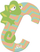 Lodër edukative Giochi Toy Letter C, prej druri, shumëngjyrëshe