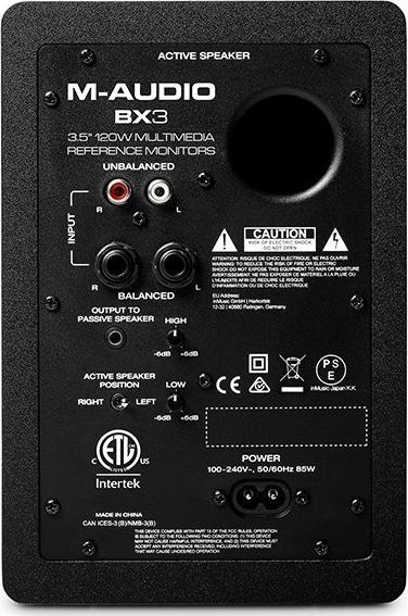 Мониторски звучници M-Audio BX3, активни, стерео, црни