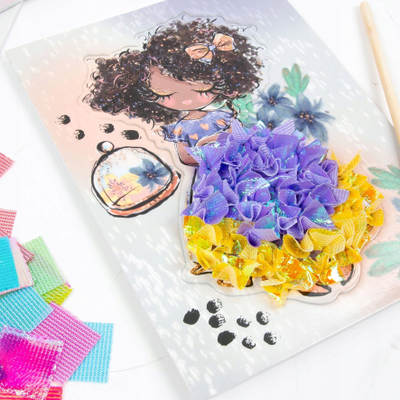 Кутија креативна Zest Creativity Princess Stylist Kidea Derform, сет со додатоци за цртање, за деца
