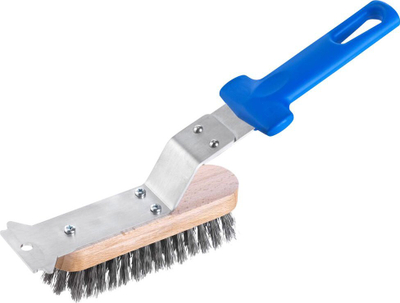 Furçë grilli Gi Metal me skraper, fije çeliku inox