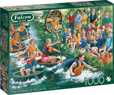 Puzzle Falcon Deluxe The Coracle Regatta, 1000 copa, shumëngjyrësh