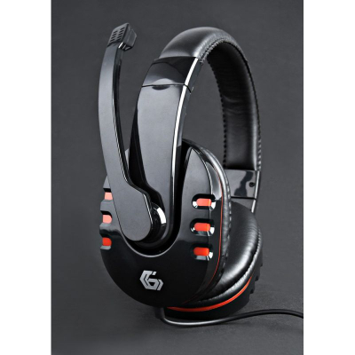 Kufje gaming MediaRange GHS-402, me mikrofon, lidhje 2x mini jack, e zezë e kuqe