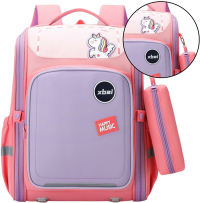 Çantë shkolle Unicorn, 21L, 39cm, rozë pastel