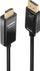 Kabllo DisplayPort në HDMI Lindy 40928, 4K HDR, 5m, e zezë