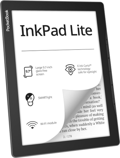 Lexues elektronik PocketBook InkPad Lite, ekran i madh 9.7", 8GB, gri