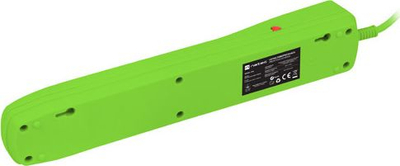 Listë elektrike Natec Bercy 400, 5 priza, kabllo 1.5m, jeshile
