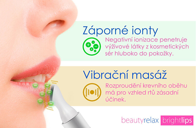 Pajisje kozmetike për buzë BeautyRelax BRIGHTLIPS BR-1260, portative, e bardhë
