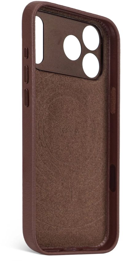 Mbulesë telefoni Decoded Leather për iPhone 17 Pro Max, MagSafe, lëkurë natyrale, kafe e errët