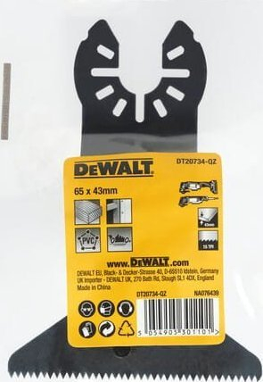 Teh për multi-vegël DeWalt DT20734 Fastcut Wide Wood, 65mm, për dru gipskarton dhe PVC