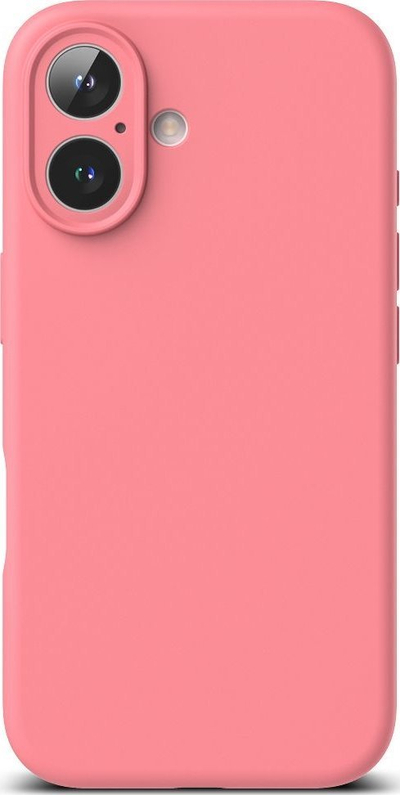 Kllëf telefoni Ringke Silicone Magnetic MagSafe për iPhone 16, silikoni, rozë