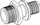 Nipël kalues Tece 705510, 32mm x 1 1/4", bronzi