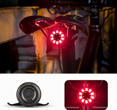 Dritë e pasme biçiklete Rockbros Q1, LED, USB, e zezë