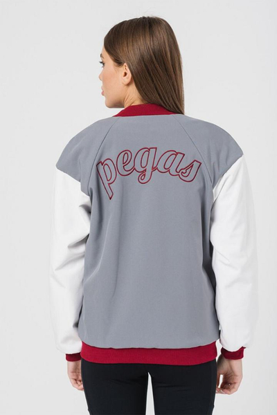 Xhaketë bomber për gra Pegas W Bomber Jacket, madhësia XS, gri grenat