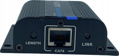 Ndarës HDMI PremiumCord 1 me 8, extender me kabllo rrjeti CAT6/6a/7, FULL HD 1080p, i zi