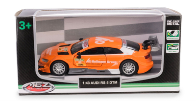 Makina lodër MSZ Audi RS 5 DTM, shkalla 1:43, metal die cast, portokalli