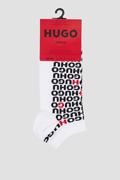 Set çorapesh për meshkuj HUGO BOSS mHB1328, 2 palë, të bardha