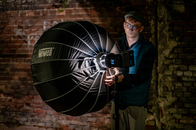 Softbox parabolik Newell NL4395, 85 cm, për foto e video, i zi