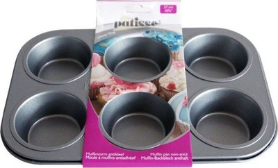 Tavë muffin Patisse Silver Top, 6 vende, 27 cm, ngjyrë argjendi