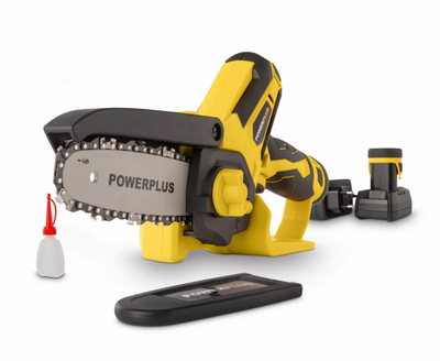 Sharrë zinxhir pa kabllo Powerplus POWXG1045, 12V, 2Ah, portokalli