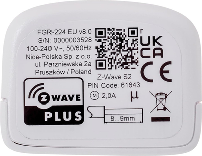 Modul smart për roleta Fibaro FGR-224, komandim me largësi, për automatizim në shpi