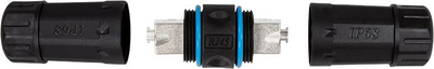 Zgjatues kabllor rrjeti LogiLink Outdoor IDC, IP68, për Cat.6A Cat.7 Cat.7A Cat.8, i zi