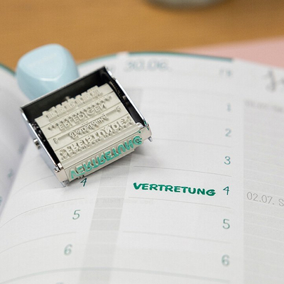 Vulë kreative Trodat Creative Mini, 12 motive, jastëk boje me 3 ngjyra