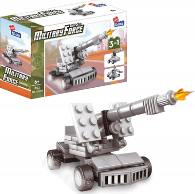 Set blloqesh Military Vehicle with a Launcher 3in1, 65 copa, mbi 6 vjeç, shumëngjyrësh