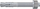 Bulon ankorues Fischer FBN II 20/80 M20 x 90, çelik, set me 10 copë, ngjyrë argjendi