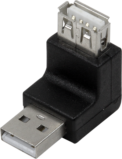 Adapter USB LogiLink AU0027, USB A mashkull në USB A femër, i zi